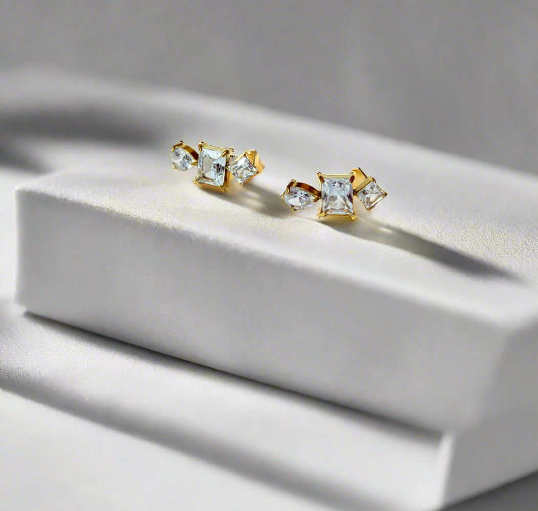 π Crystal Glam Studs β A Signature Spark by Girly Jewells