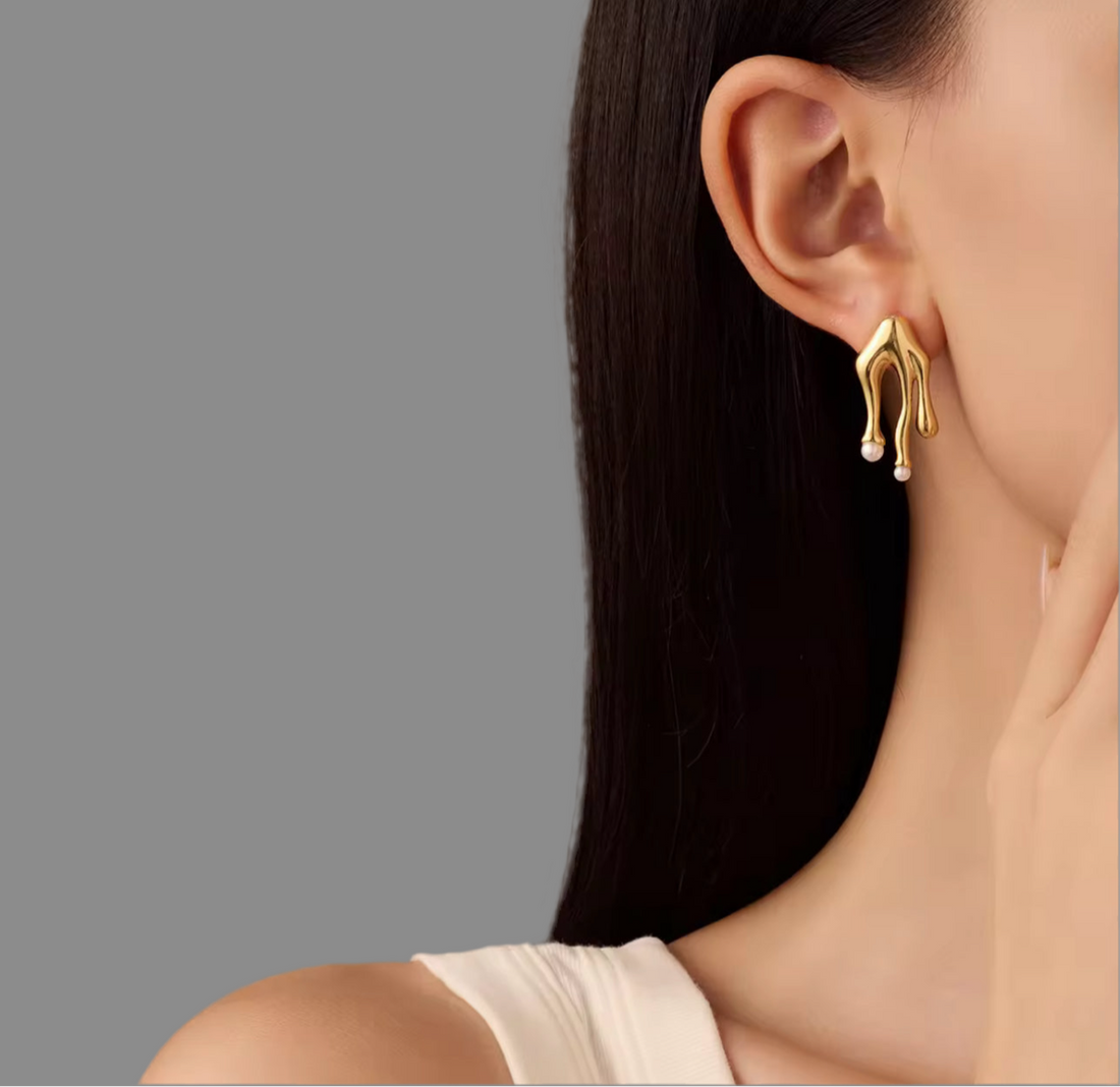 Pearl Drip Elegance Statement Earrings β A Girly Jewells Exclusiveβ ππ