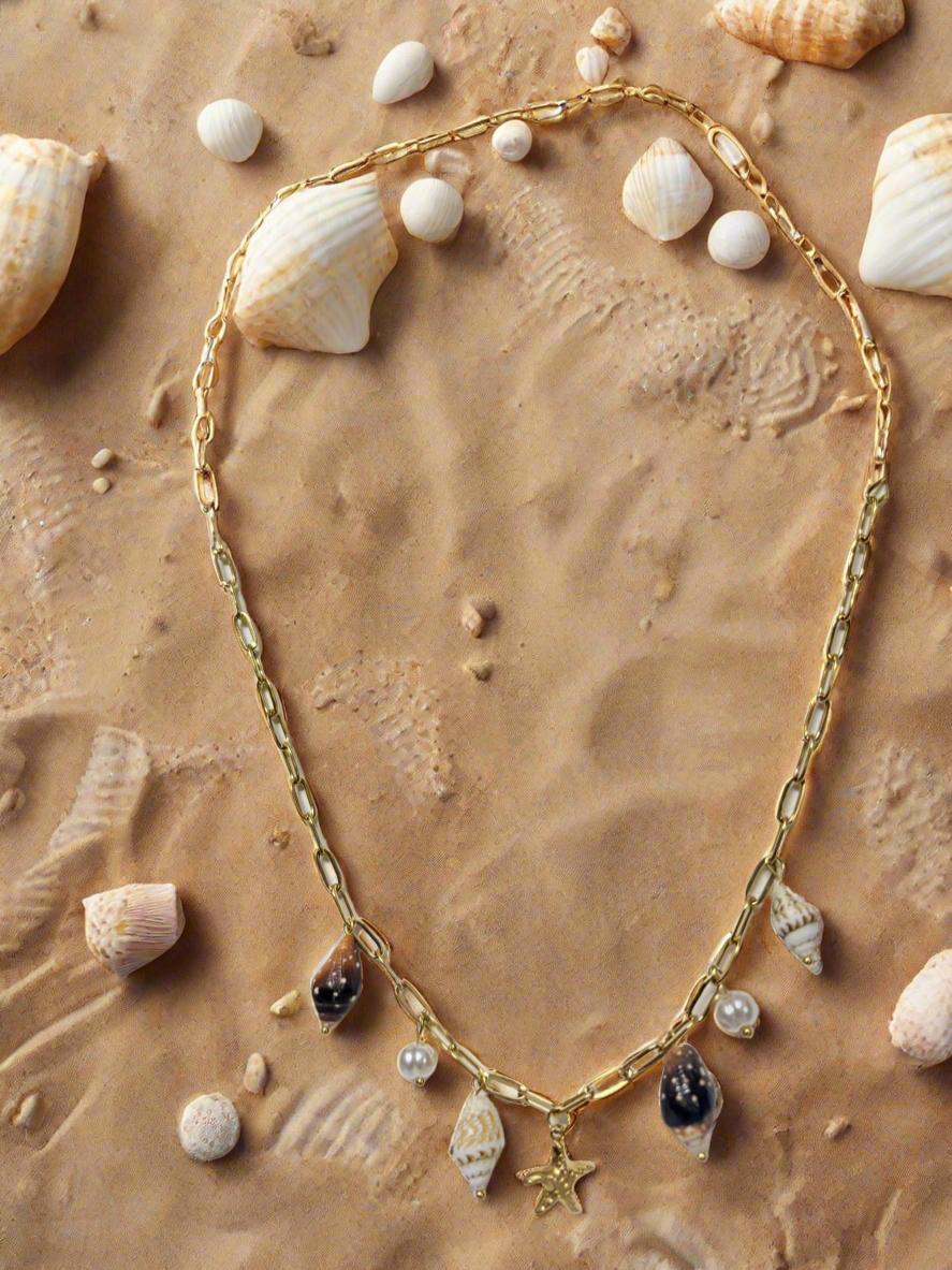 Seashell Symphony Glow Chain 🐚 – A Coastal Dream by Girly Jewells