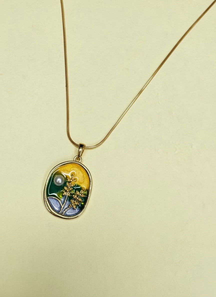 Pearl Meadow Charm Necklace By Girly jewells 💎