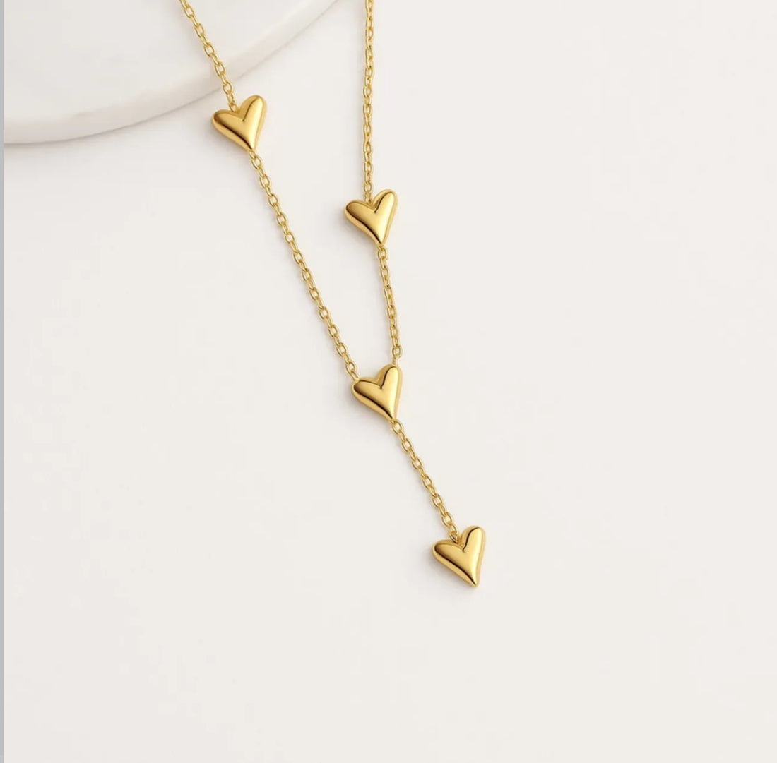 Hearts in Harmony Lariat Necklace 💛 Girly Jewells 💎