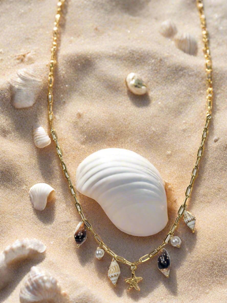 Seashell Symphony Glow Chain 🐚 – A Coastal Dream by Girly Jewells